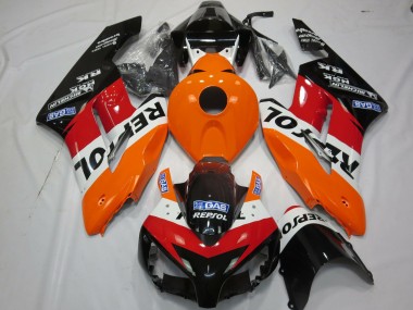 Erschwingliche Honda CBR1000RR Motorrad Verkleidungen Kit 2004-2005 - Orange Weiss Rot Glanzendes Schwarz Repsol