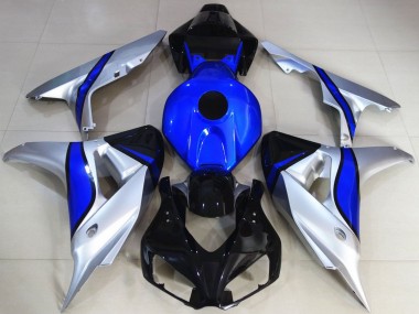 Erschwingliche Honda CBR1000RR Motorrad Verkleidung 2006-2007 - Silber Blau Glanzendes Schwarz