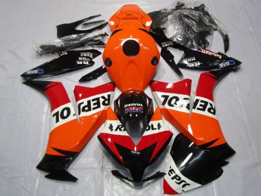 Erschwingliche Honda CBR1000RR Motorrad Verkleidung 2012-2016 - Orange Weiss Rot Glanzendes Schwarz Repsol