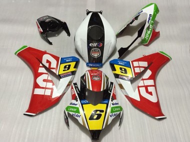 Erschwingliche Honda CBR1000RR Motorrad Verkleidung 2008-2011 - Weiss Rot Gelb Grun Schwarz Givi 6