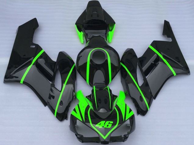 Erschwingliche Honda CBR1000RR Motorrad Verkleidung 2004-2005 - Glanzendes Schwarz Hohe Sichtbarkeit Grun