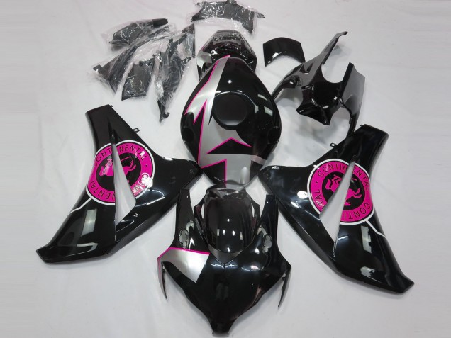 Erschwingliche Honda CBR1000RR Motorrad Verkleidung 2008-2011 - Silber Rosa Glanzendes Schwarz