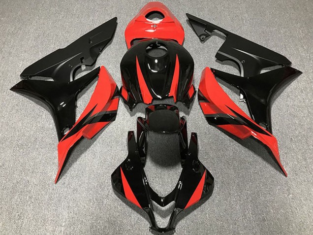 Erschwingliche Honda CBR600RR Motorrad Verkleidung 2007-2008 - Rot Glanzendes Schwarz