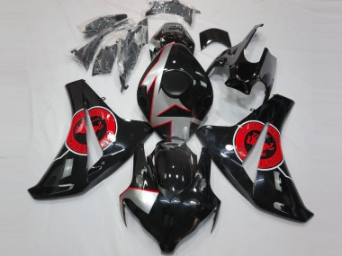 Erschwingliche Honda CBR1000RR Motorrad Verkleidung 2008-2011 - Silber Rot Glanzendes Schwarz