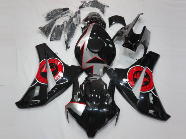 Erschwingliche Honda CBR1000RR Motorrad Verkleidung 2008-2011 - Silber Rot Glanzendes Schwarz