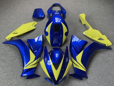 Erschwingliche Honda CBR1000RR Motorrad Verkleidung 2012-2016 - Blau Hohe Sichtbarkeit Gelb