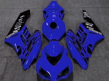 Erschwingliche Honda CBR1000RR Motorrad Verkleidung 2004-2005 - Blau Glanzendes Schwarz Flamme