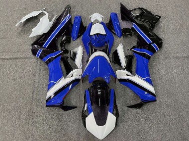 Erschwingliche Honda CBR1000RR Motorrad Verkleidung 2017-2023 - Weiss Blau Glanzendes Schwarz