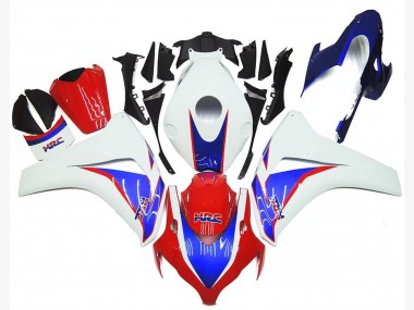 Erschwingliche Honda CBR1000RR Motorrad Verkleidung Kit 2008-2011 - Weiss Blau Rot HRC