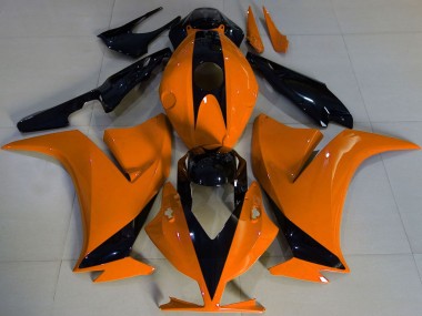 Erschwingliche Honda CBR1000RR Motorrad Verkleidung 2012-2016 - Orange Glanzendes Schwarz