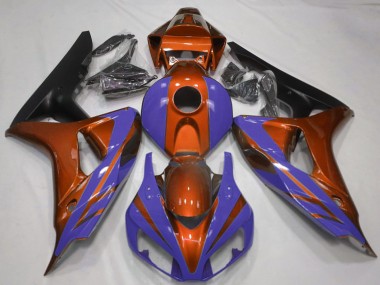 Erschwingliche Honda CBR1000RR Motorrad Verkleidung 2006-2007 - Orange Blau Matt Schwarz
