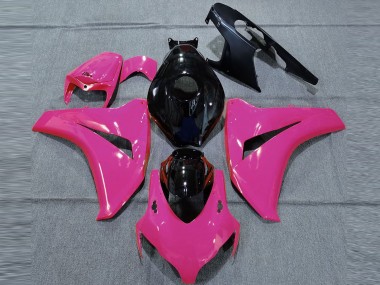 Erschwingliche Honda CBR1000RR Motorrad Verkleidung 2008-2011 - Rosa Glanzendes Schwarz