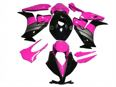 Erschwingliche Honda CBR1000RR Motorrad Verkleidung 2012-2016 - Rosa Grau Glanzendes Schwarz