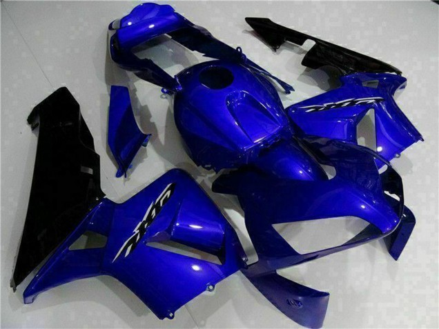 Erschwingliche Honda CBR600RR Motorrad Verkleidung Kit 2003-2004 - Blau Glanzendes Schwarz