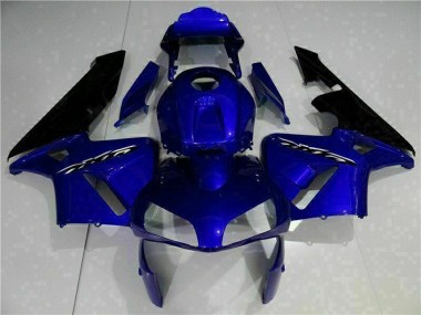 Erschwingliche Honda CBR600RR Motorrad Verkleidung Kit 2003-2004 - Blau Glanzendes Schwarz