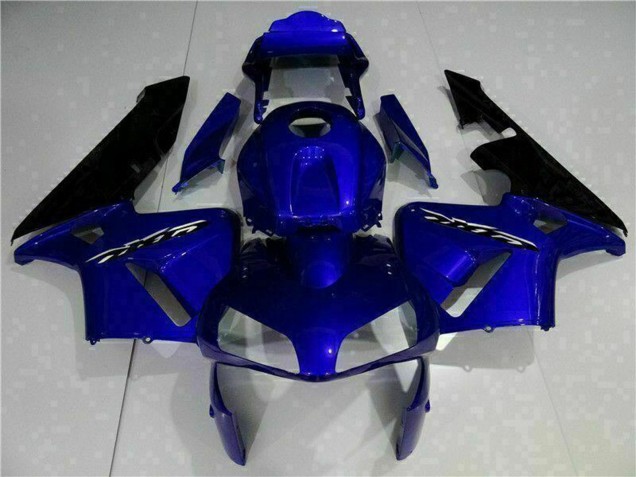 Erschwingliche Honda CBR600RR Motorrad Verkleidung Kit 2003-2004 - Blau Glanzendes Schwarz