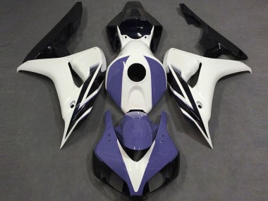 Erschwingliche Honda CBR1000RR Motorrad Verkleidung 2006-2007 - Weiss Blau Glanzendes Schwarz