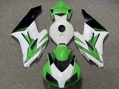 Erschwingliche Honda CBR1000RR Motorrad Verkleidung 2004-2005 - Weiss Grun Glanzendes Schwarz