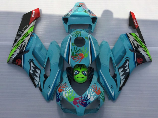 Erschwingliche Honda CBR1000RR Motorrad Verkleidung 2004-2005 - Blau Grun Schwarz Rot Hai