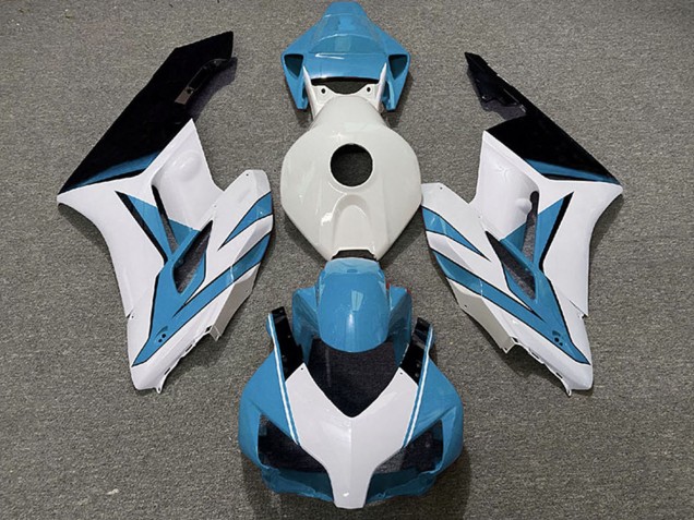 Erschwingliche Honda CBR1000RR Motorrad Verkleidung 2004-2005 - Hellblau Weiss Glanzendes Schwarz