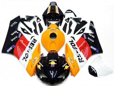 Erschwingliche Honda CBR1000RR Motorrad Verkleidung Kit 2004-2005 - Orange Weiss Rot Glanzendes Schwarz Repsol