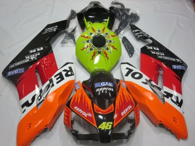 Erschwingliche Honda CBR1000RR Motorrad Verkleidung 2004-2005 - Limetten Grun Orange Weiss Rot Glanzendes Schwarz Rossi Repsol