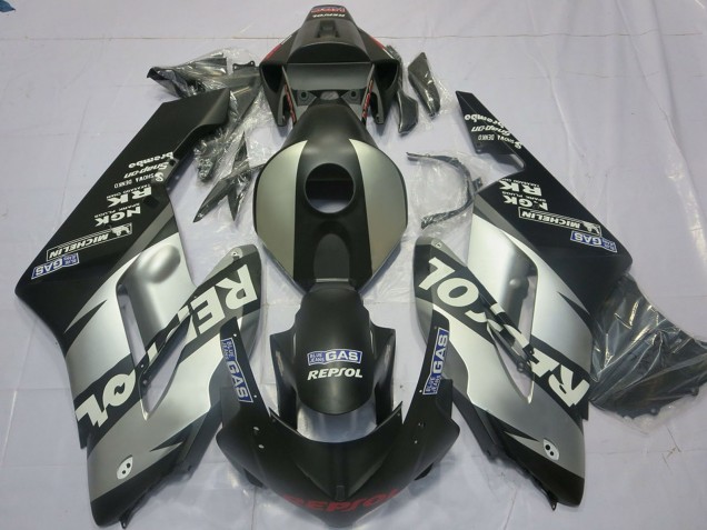 Erschwingliche Honda CBR1000RR Motorrad Verkleidung 2004-2005 - Silber Grau Matt Schwarz Repsol