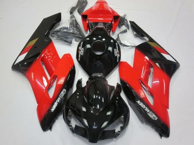 Erschwingliche Honda CBR1000RR Motorrad Verkleidung 2004-2005 - Rot Glanzendes Schwarz Mugen