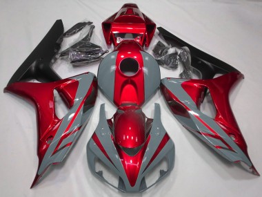 Erschwingliche Honda CBR1000RR Motorrad Verkleidung 2006-2007 - Nardo Grau Rot Matt Schwarz