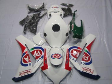 Erschwingliche Honda CBR1000RR Motorrad Verkleidung 2008-2011 - Weiss Rot Blau Pata Castrol Tonello