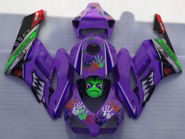 Erschwingliche Honda CBR1000RR Motorrad Verkleidung 2004-2005 - Lila Grun Schwarz Rot Hai