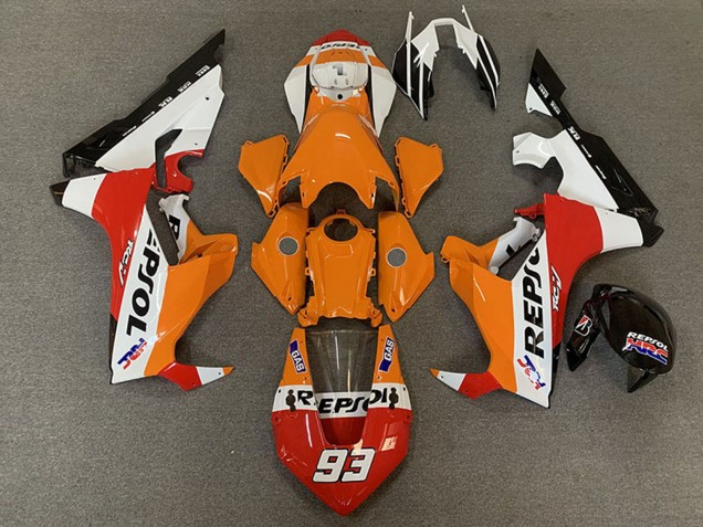 Erschwingliche Honda CBR1000RR Motorrad Verkleidung 2017-2023 - Weiss Orange Rot Schwarz Rennen Repsol 93