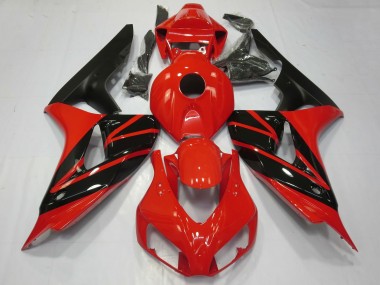 Erschwingliche Honda CBR1000RR Motorrad Verkleidung 2006-2007 - Rot Glanzendes Schwarz Matt Schwarz