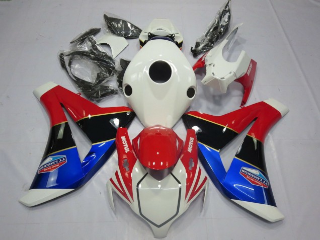 Erschwingliche Honda CBR1000RR Motorrad Verkleidung 2008-2011 - Weiss Rot Blau Glanzendes Schwarz
