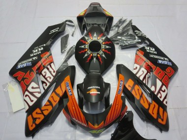 Erschwingliche Honda CBR1000RR Motorrad Verkleidung 2004-2005 - Matt Schwarz Orange Rossi