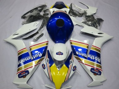 Erschwingliche Honda CBR1000RR Motorrad Verkleidung 2012-2016 - Weiss Blau Gold Rothmans