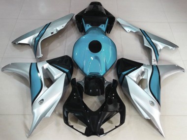 Erschwingliche Honda CBR1000RR Motorrad Verkleidung 2006-2007 - Silber Hellblau Glanzendes Schwarz