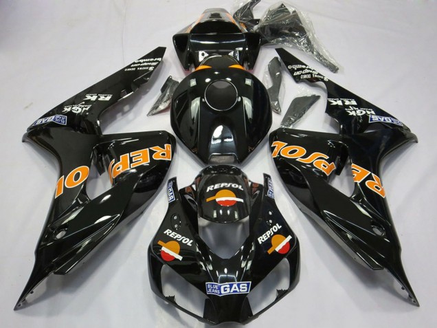 Erschwingliche Honda CBR1000RR Motorrad Verkleidung 2006-2007 - Glanzendes Orange Repsol
