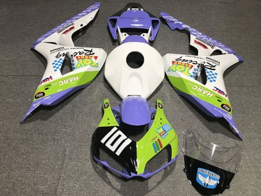 Erschwingliche Honda CBR1000RR Motorrad Verkleidung 2006-2007 - Weiss Blau Grun Glanzendes Schwarz Toy Story