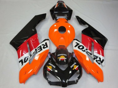 Erschwingliche Honda CBR1000RR Motorrad Verkleidung 2004-2005 - Orange Weiss Rot Glanzendes Schwarz Repsol