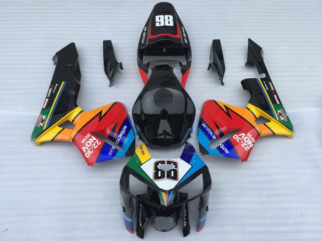 Erschwingliche Honda CBR600RR Motorrad Verkleidung 2005-2006 - Schwarz Rot 86