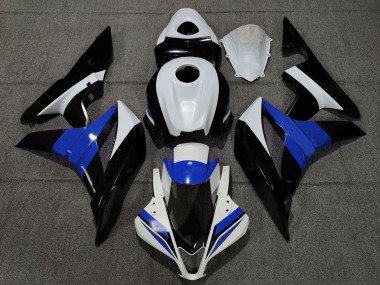 Erschwingliche Honda CBR600RR Motorrad Verkleidung 2007-2008 - Weiss Blau Glanzendes Schwarz