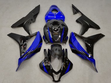 Erschwingliche Honda CBR600RR Motorrad Verkleidung 2007-2008 - Blau Glanzendes Schwarz