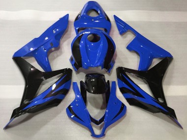 Erschwingliche Honda CBR600RR Motorrad Verkleidung 2007-2008 - Blau Glanzendes Schwarz OEM Stil