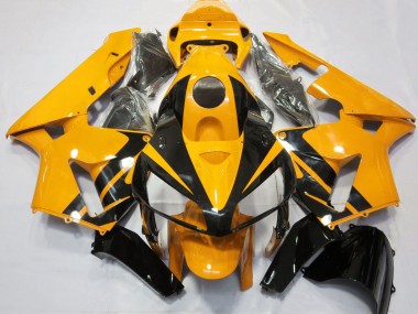 Erschwingliche Honda CBR600RR Motorrad Verkleidung 2005-2006 - Bright Orange Glanzendes Schwarz Design