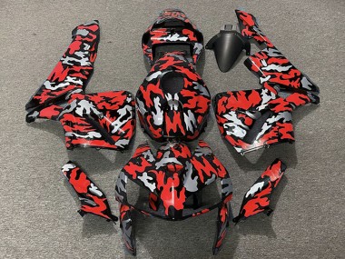 Erschwingliche Honda CBR600RR Motorrad Verkleidung 2005-2006 - Camouflage Rot