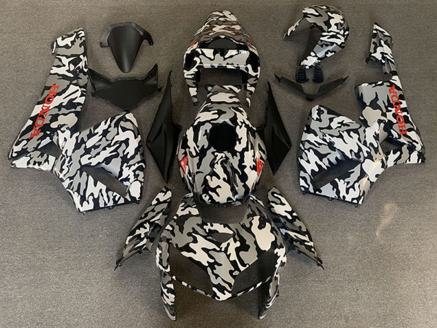Erschwingliche Honda CBR600RR Motorrad Verkleidung 2005-2006 - Camouflage Rot Aufkleber