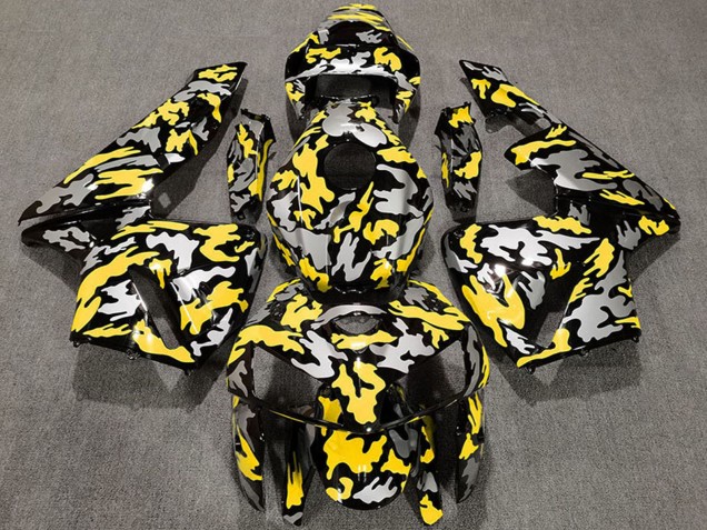 Erschwingliche Honda CBR600RR Motorrad Verkleidung 2005-2006 - Camouflage Gelb