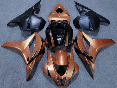 Erschwingliche Honda CBR600RR Motorrad Verkleidung 2009-2012 - Bonbon Orange Glanzendes Schwarz