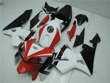 Erschwingliche Honda CBR600RR Motorrad Verkleidung Kit 2005-2006 - Weiss Rot Schwarz